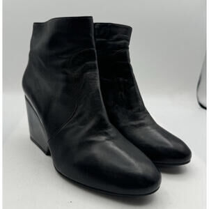 Robert Clergerie Leather Ankle Booties Black Size 37.5 EU, 7.5 US